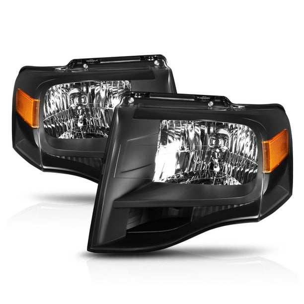 PASSENGER/RIGHT OE STYLE BLACK HOUSING HEADLIGHT LAMP FOR 07-14 FORD EXPEDITION